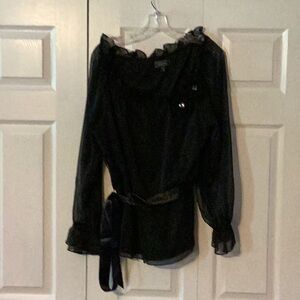 Black holiday/ date night blouse